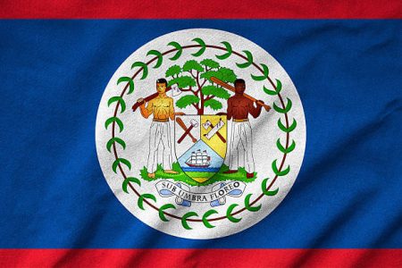 Ruffled Belize Flag