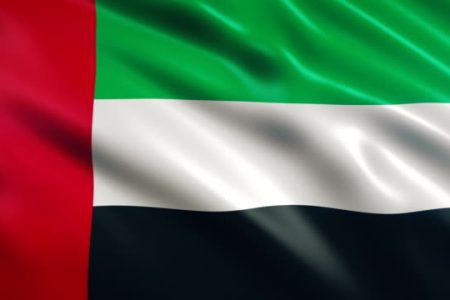 United Arab Emirates Flag Animation (Close-up)